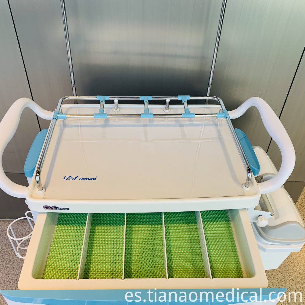 Carro de tratamiento de acero ABS para hospitales Hospital ABS Steel Treatment Trolley
